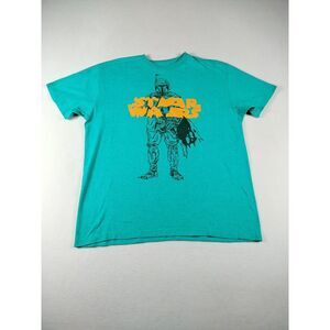 Mad Engine T Shirt‎ Men's XL Green Star Wars Boba Fett Walt Disney Lucasfilm